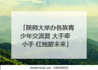 陕师大举办各族青少年交流营 大手牵小手 红烛耀未来
