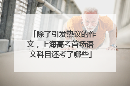 除了引发热议的作文，上海高考首场语文科目还考了哪些