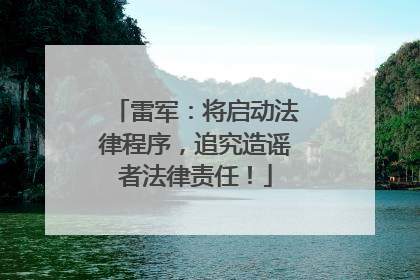 雷军：将启动法律程序，追究造谣者法律责任！