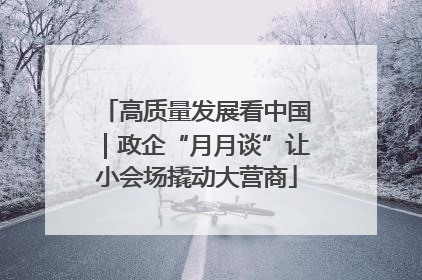 高质量发展看中国｜政企“月月谈”让小会场撬动大营商
