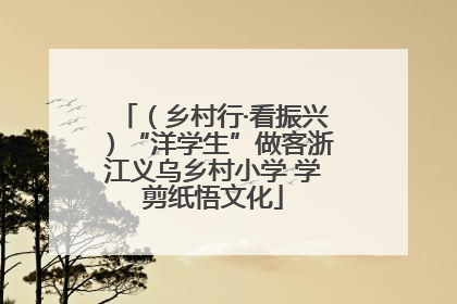 （乡村行·看振兴）“洋学生”做客浙江义乌乡村小学 学剪纸悟文化