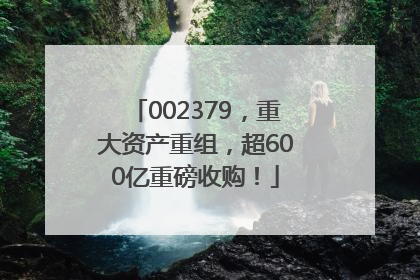 002379，重大资产重组，超600亿重磅收购！