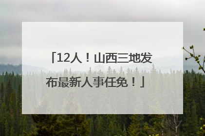 12人！山西三地发布最新人事任免！