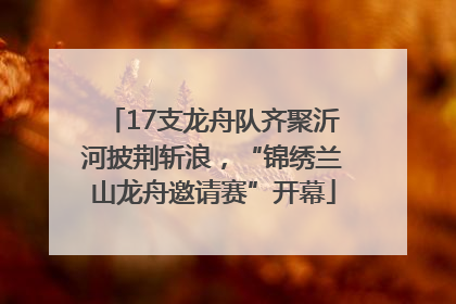 17支龙舟队齐聚沂河披荆斩浪，“锦绣兰山龙舟邀请赛”开幕