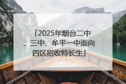 2025年烟台二中、三中、牟平一中面向四区招收特长生