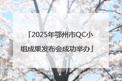 2025年鄂州市QC小组成果发布会成功举办