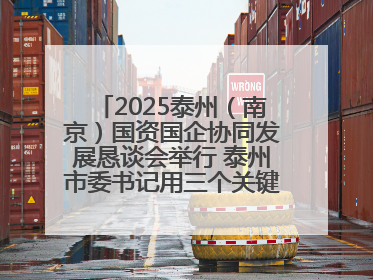 2025泰州（南京）国资国企协同发展恳谈会举行 泰州市委书记用三个关键词推介泰州