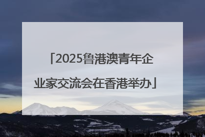 2025鲁港澳青年企业家交流会在香港举办