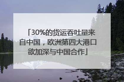 30%的货运吞吐量来自中国，欧洲第四大港口欲加深与中国合作