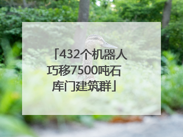 432个机器人巧移7500吨石库门建筑群