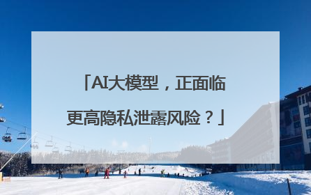 AI大模型，正面临更高隐私泄露风险？
