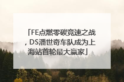 FE点燃零碳竞速之战，DS潘世奇车队成为上海站首轮最大赢家